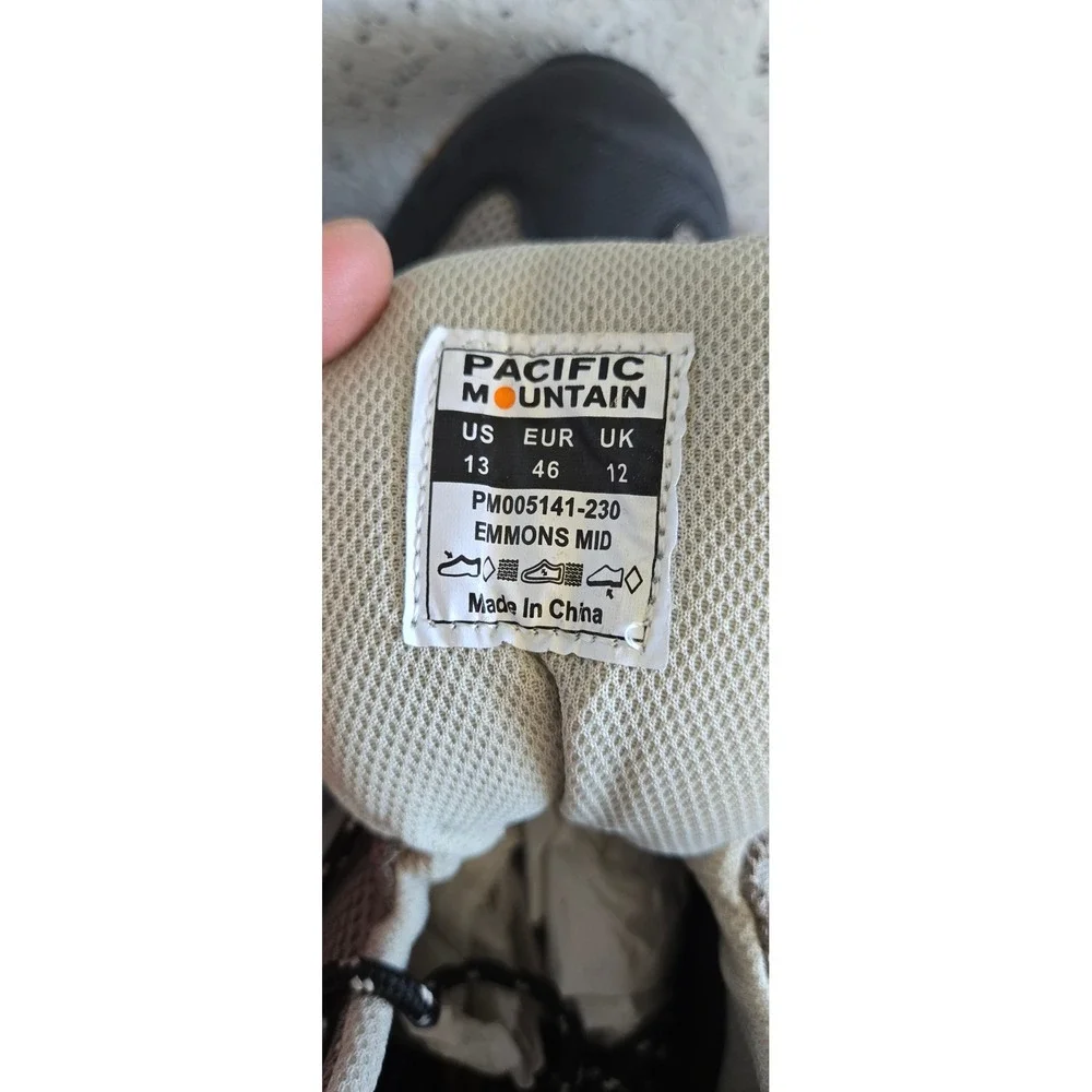 Pacific Mountain Emmons Mid Mens Hiking BootsWaterproof Dk Taupe PM005141-230 13